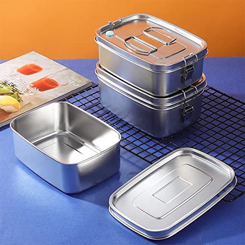 Amazon｜304ステンレス製お弁当箱食品容器大容量食器食品保存箱 (1.5L